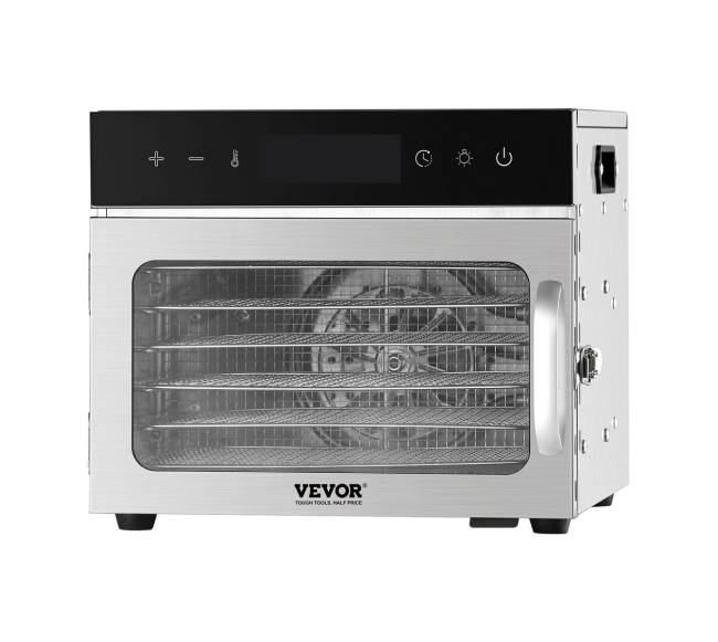 6 dėklų maisto džiovintuvas nerūdijantis plienas 400W0