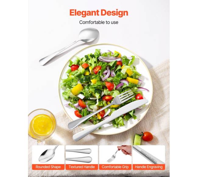 30 dalių nerūdijančio plieno stalo įrankių rinkinys 6 asmenims3