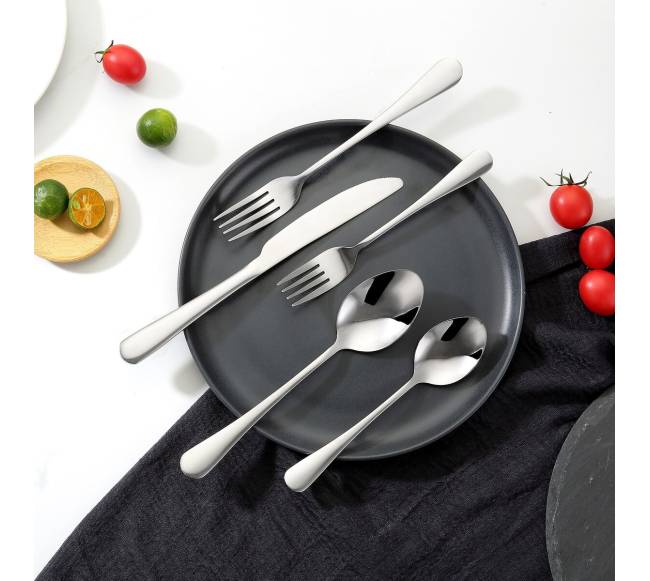 30 dalių nerūdijančio plieno stalo įrankių rinkinys 6 asmenims7