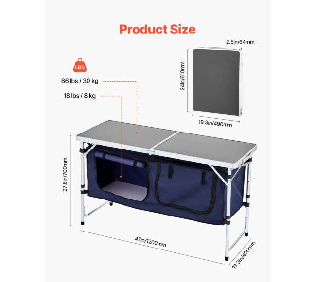 Nešiojama sulankstoma stovyklavimo virtuvės stotis5