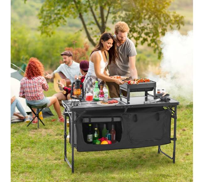 Lauko virtuvės stalas su reguliuojamu aukščiu7