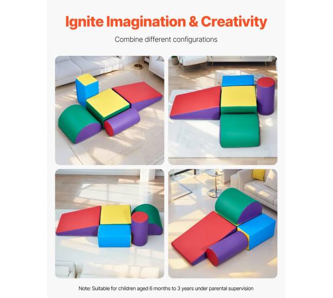 Penkios vaikiškos minkštos kopimo kaladėlės1