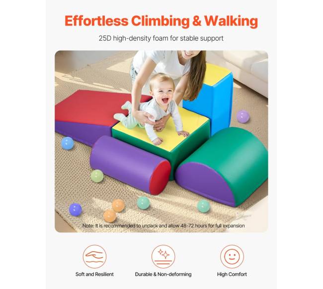 Penkios vaikiškos minkštos kopimo kaladėlės2