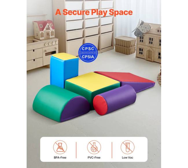 Penkios vaikiškos minkštos kopimo kaladėlės3