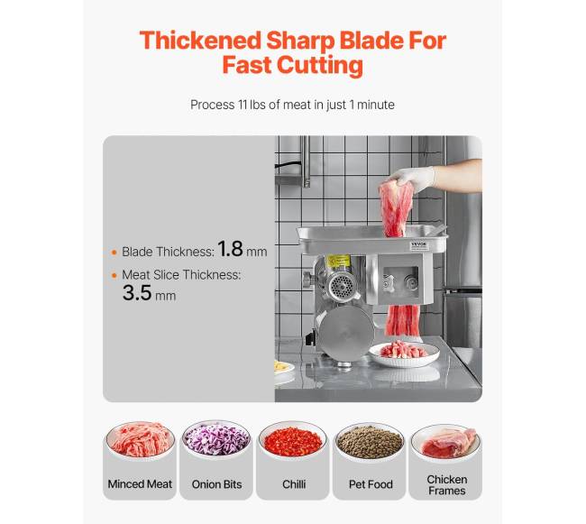 Elektrinė mėsmalė 11 kgmin dešrų gaminimui3