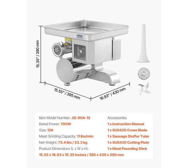 Elektrinė mėsmalė 11 kgmin dešrų gaminimui6