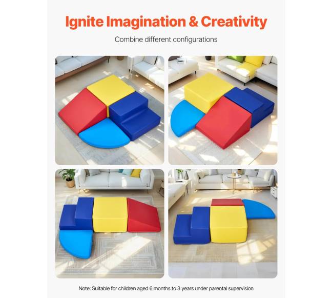 Keturios minkštos laipiojimo kaladėlės vaikams1