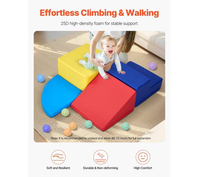 Keturios minkštos laipiojimo kaladėlės vaikams2