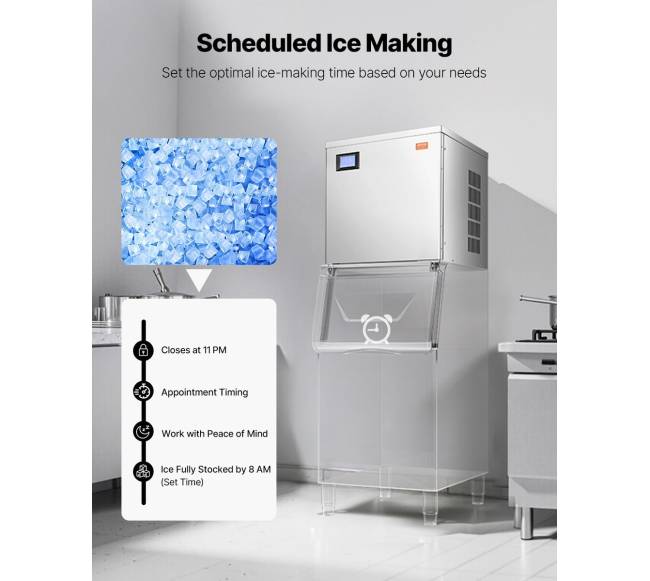 Komercinis 180 kg dienos ledo gaminimo aparatas5