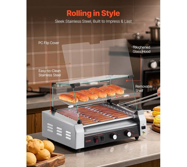 Elektrinė 30 dešrelių grilis su 11 volelių3