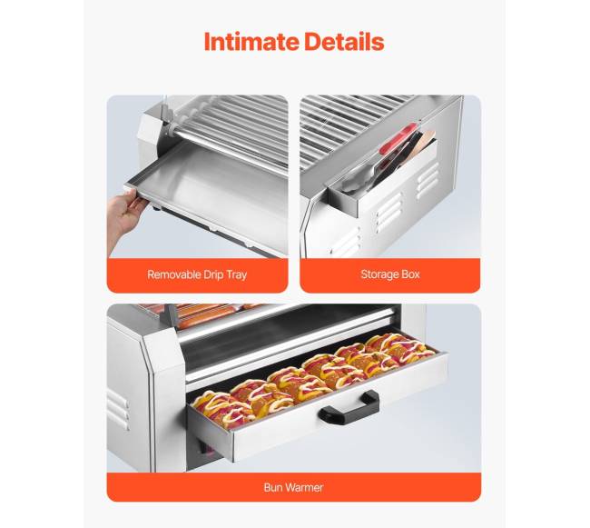 30 dešrelių elektrinis grilis su bandelių šildytuvu4