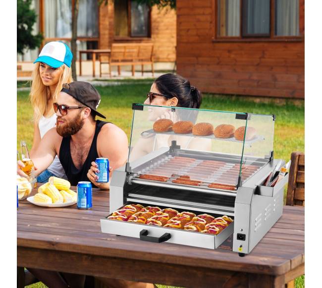 30 dešrelių elektrinis grilis su bandelių šildytuvu7