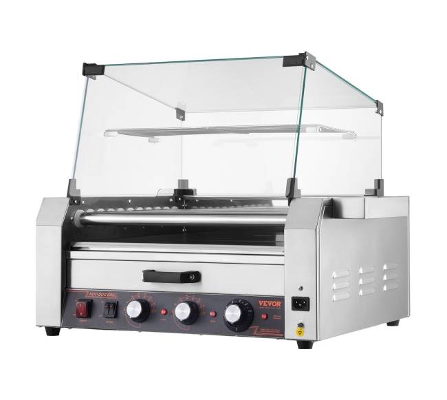 30 dešrelių elektrinis grilis su bandelių šildytuvu9