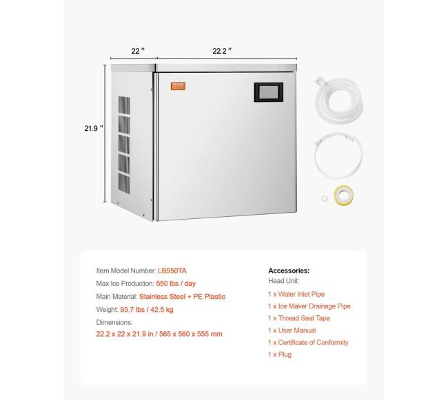 Komercinis ledo aparatas 250 kgd dienai savivalis6
