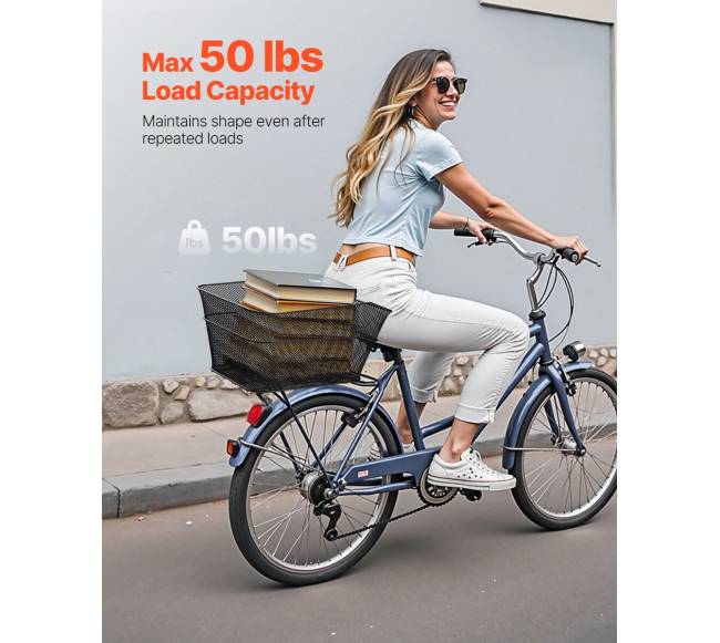 Galinė dviračio krepšys su tinkleliu ir dangčiu2