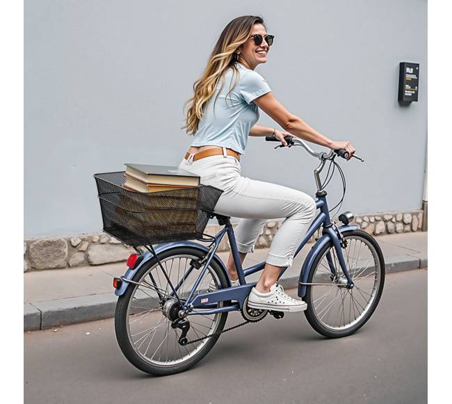 Galinė dviračio krepšys su tinkleliu ir dangčiu7