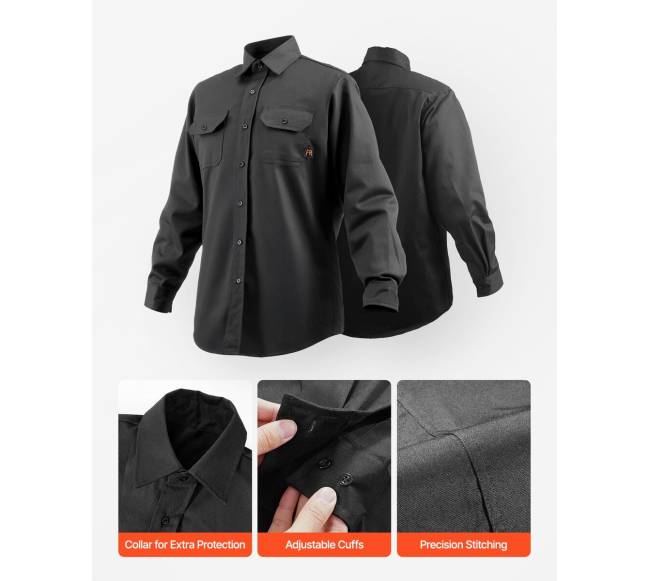 Liepsną atsparus suvirinimo švarkas M dydis4