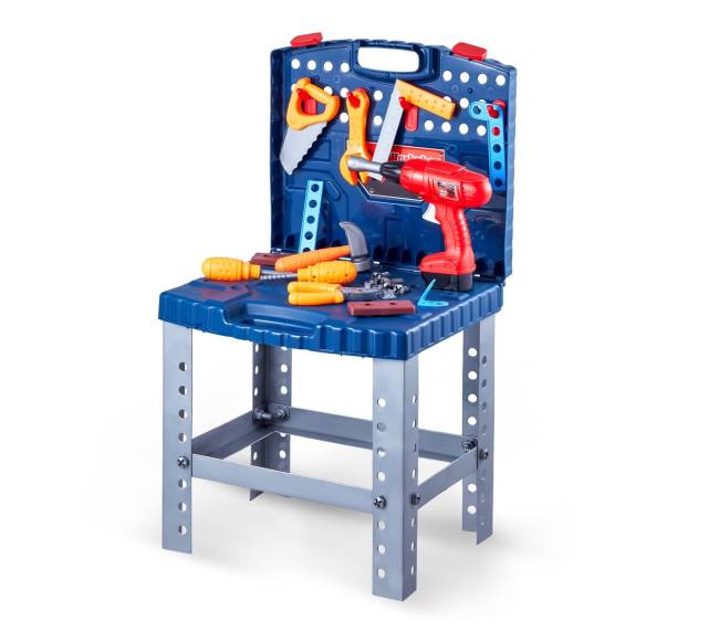 Vaikų darbo stalas su 56 įrankiais ir grąžtu7