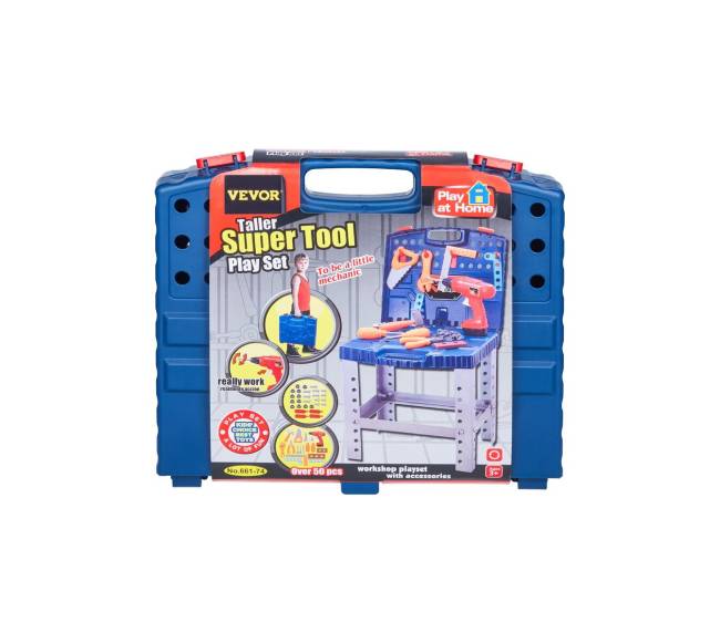 Vaikų darbo stalas su 56 įrankiais ir grąžtu10