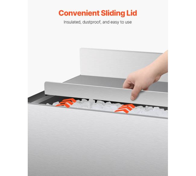 Kompaktiška ledo talpykla su slankiojančiu dangčiu5