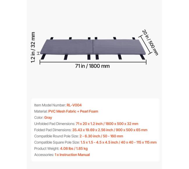 krepšinio stulpo 180 cm apsauga, lankstus dizainas6