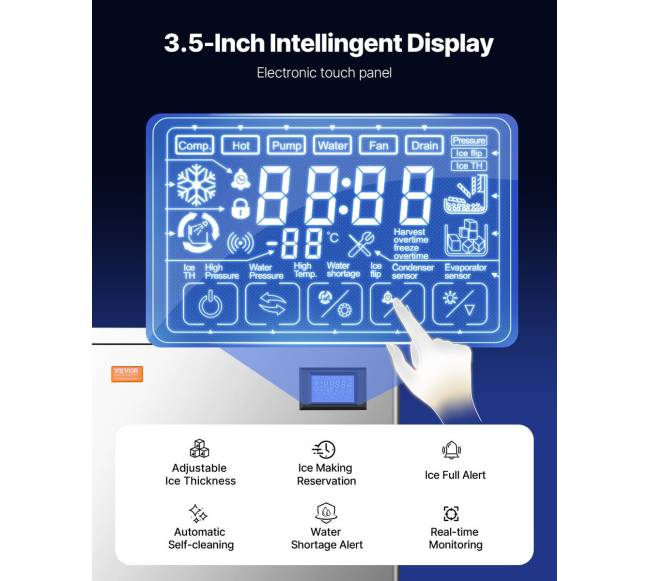 Komercinis ledo gamintojas, 204 kgd4