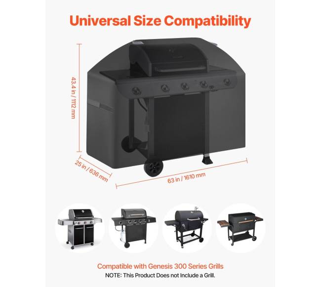 atsparus vandeniui grilio uždangalas 160 cm3