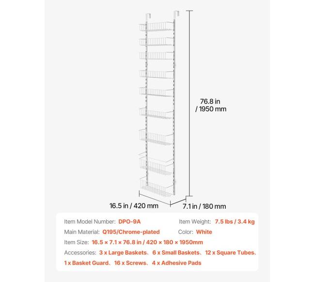 9 lygių kabykla per duris sandėliui6