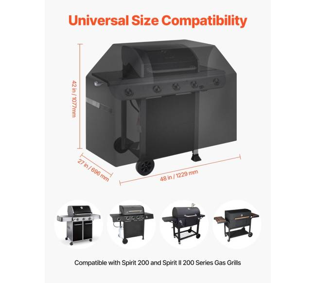 vandens nepraleidžiantis 120 cm ilgio kepsninės uždangalas3