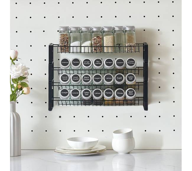 Prieskonių lentynų organizatorius sienai, 4 komplektai7