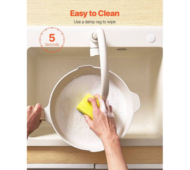 19 dalių balta nelipni virtuvės indų kolekcija6