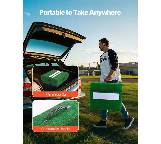 Nešiojamas 195 cm metikų kalnelis beisbolui3