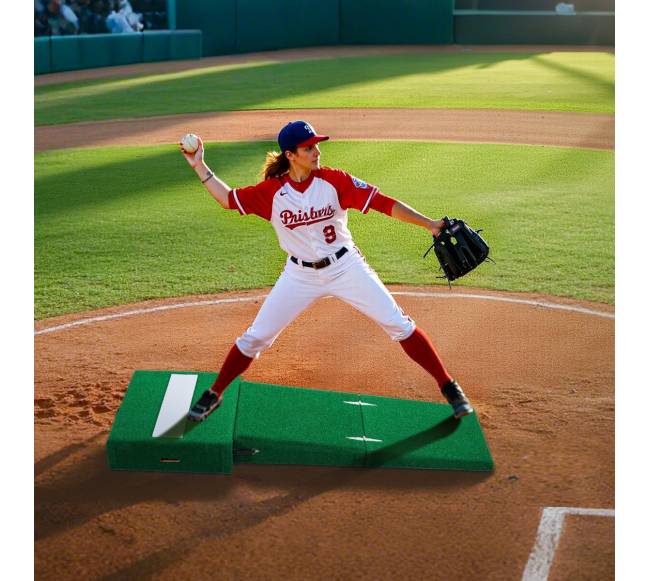 Nešiojamas 195 cm metikų kalnelis beisbolui7