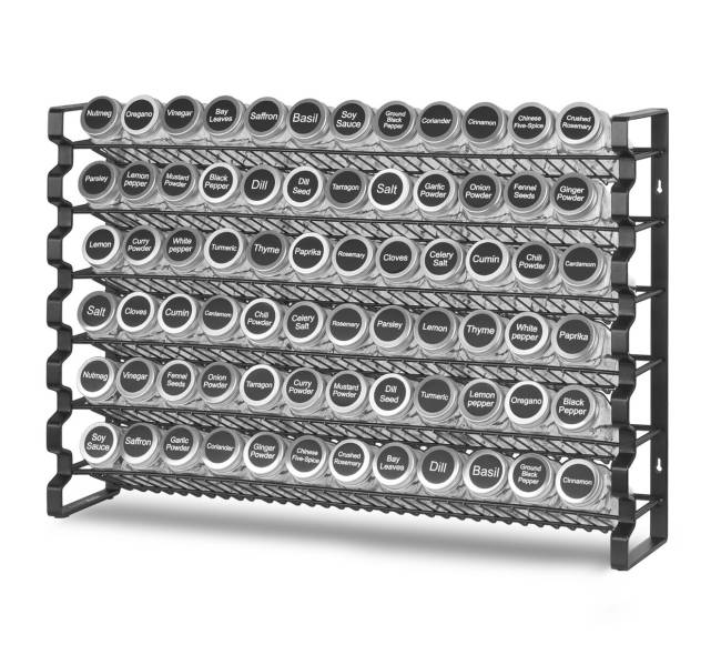 Prieskonių lentyna virtuvinės spintelės tvarkai0