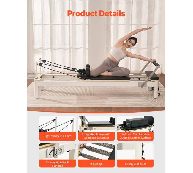 Pilates reformer treniruoklis namams su pasipriešinimu4