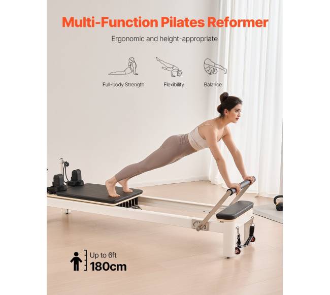 Pilates reformer treniruoklis namams su pasipriešinimu5