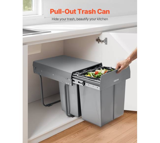 Ištraukiama šiukšliadėžė po spintele1