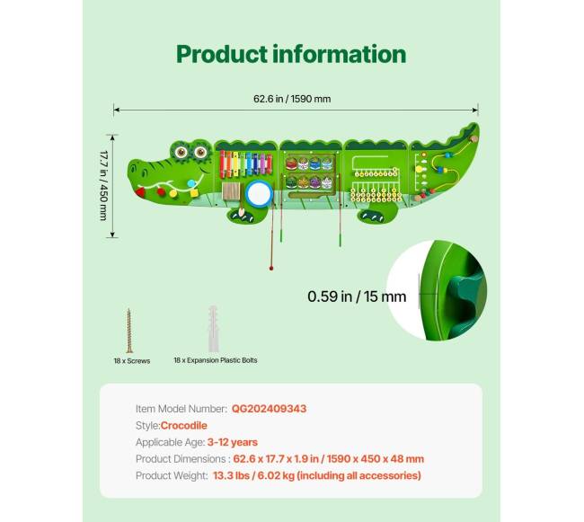 Krokodilo veiklos siena su 9 žaidimais6