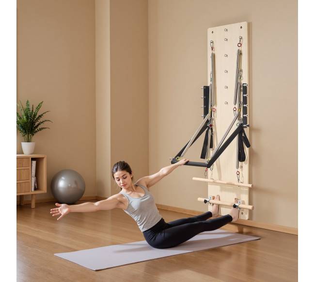Sieninė pilateso reformerio mašina su spyruoklių lenta7
