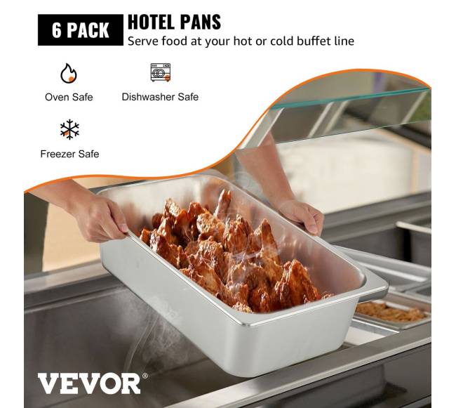 6 vnt. nerūdijančio plieno garo stalviršio padėklai1