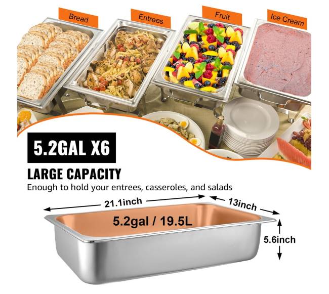 6 vnt. nerūdijančio plieno garo stalviršio padėklai3