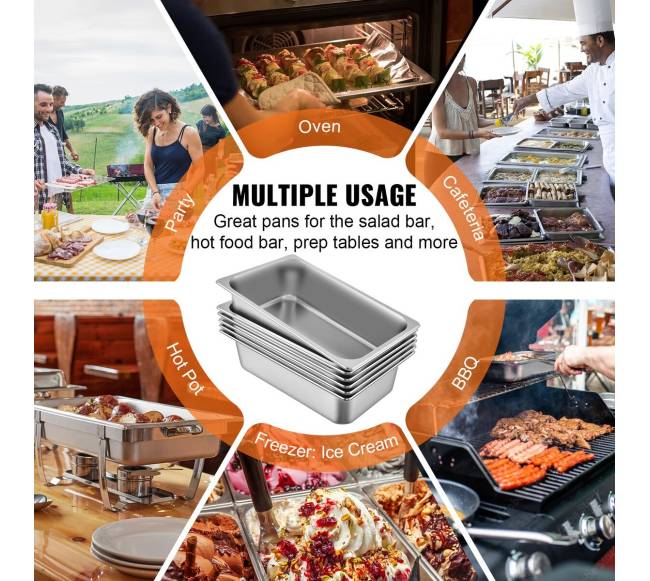 6 vnt. nerūdijančio plieno garo stalviršio padėklai5