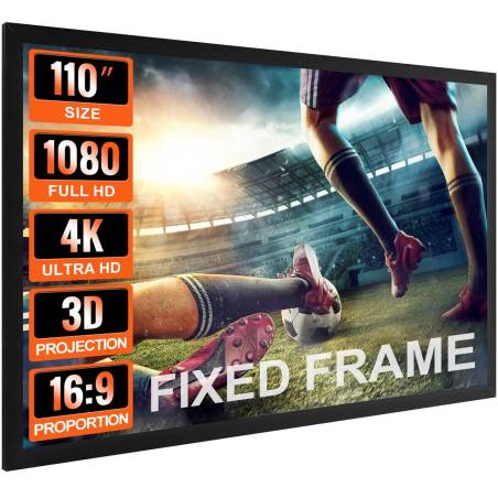 110 colių 4K projektoriaus ekranas 16:9 formatas0