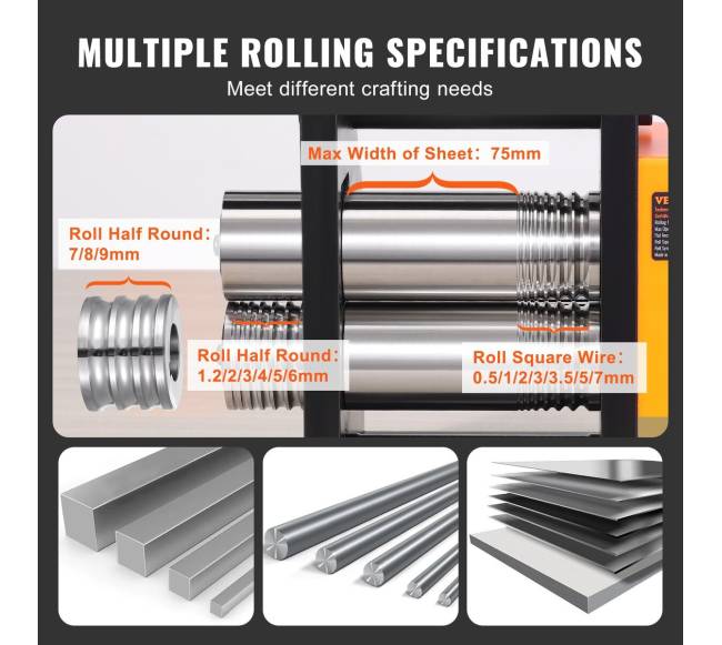Metalo juvelyrikos valcavimo staklės 75 mm2