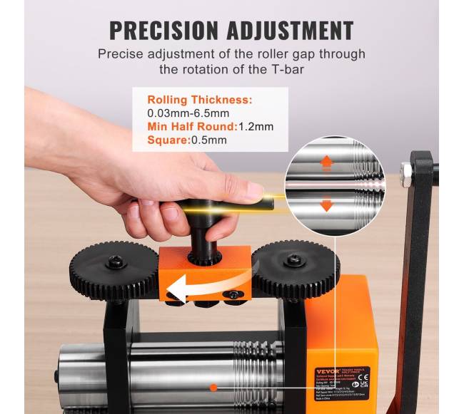 Metalo juvelyrikos valcavimo staklės 75 mm3