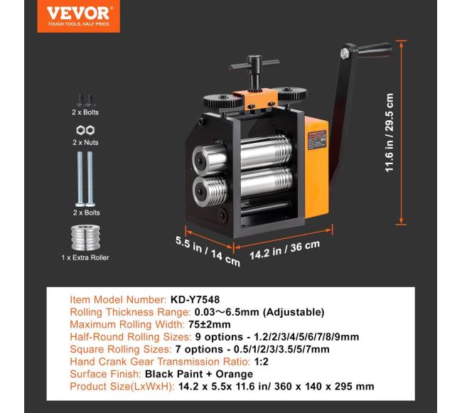 Metalo juvelyrikos valcavimo staklės 75 mm6