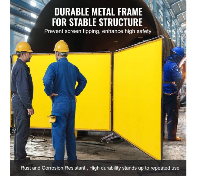 Suvirinimo ekranas su rėmu geltonas4