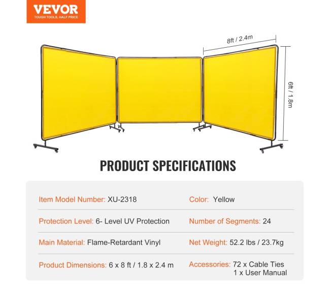 Suvirinimo ekranas su rėmu geltonas6