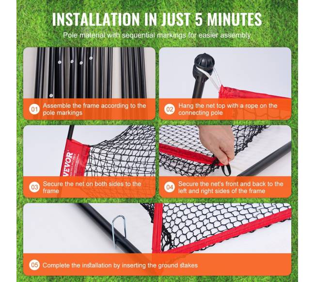 golfo kamuoliukų treniruoklis su tvirtu rėmu3