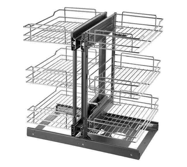 Virtuvės spintelių kampinė ištraukiama lentyna0